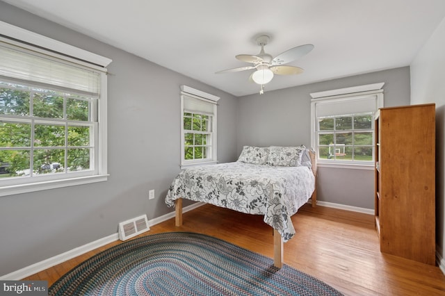 1 Locust Ln, Media, PA 19063 - bedroom with wood finished floors, baseboards, and a ceiling fan