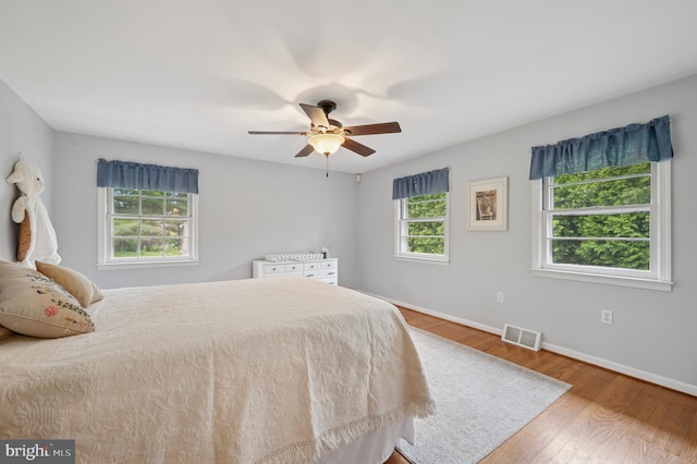 1 Locust Ln, Media, PA 19063 - bedroom with wood finished floors, baseboards, and a ceiling fan