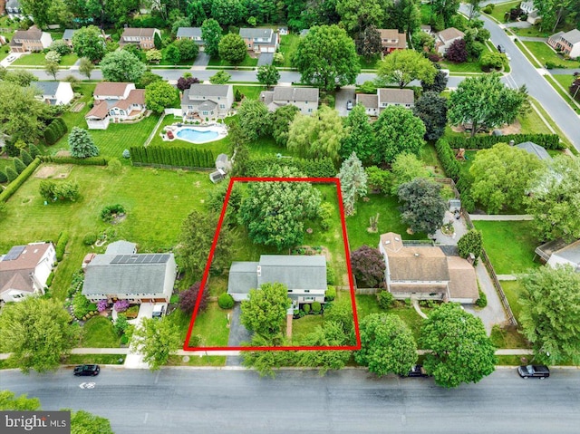 89 Wellington Blvd, Wyomissing, PA 19610 - aerial view of residential area with property boundaries highlighted and a pool