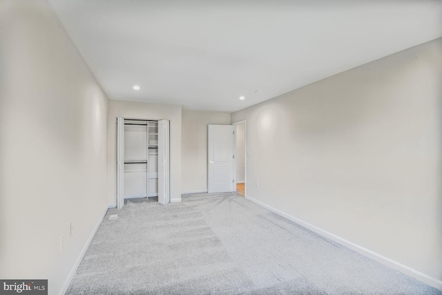 8118 Chapel Cove Dr, Laurel, MD 20707 - unfurnished bedroom with carpet, baseboards, recessed lighting, and a closet