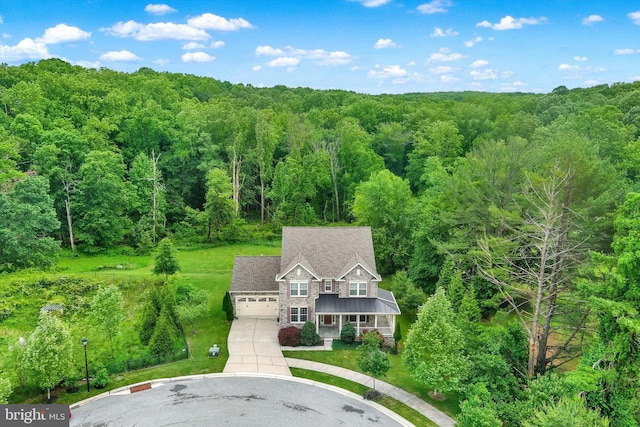 9830 Forge Valley Ct, Perry Hall, MD 21128 - view of subject property with a heavily wooded area