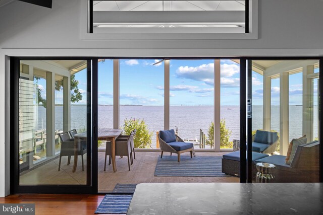 2514 Lyon Dr, Annapolis, MD 21403 - sunroom / solarium with a water view and plenty of natural light