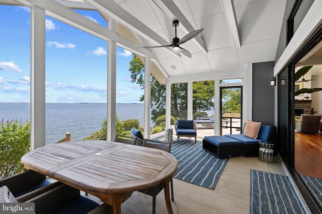 2514 Lyon Dr, Annapolis, MD 21403 - sunroom / solarium featuring a water view