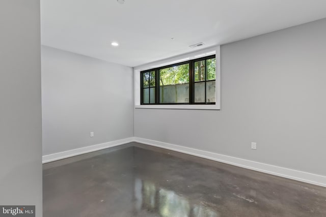 2514 Lyon Dr, Annapolis, MD 21403 - empty room with finished concrete flooring, baseboards, and recessed lighting