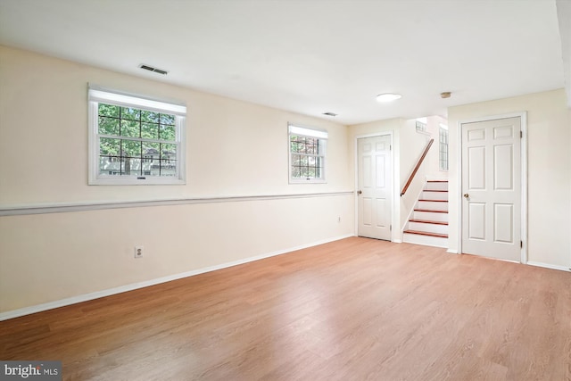 958 Tympani, Herndon, VA 20170 - basement featuring wood finished floors, baseboards, and stairs