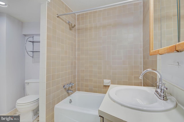 1726 U St NW Unit 1, Washington, DC 20009 - full bath with toilet, shower / bath combination, and vanity