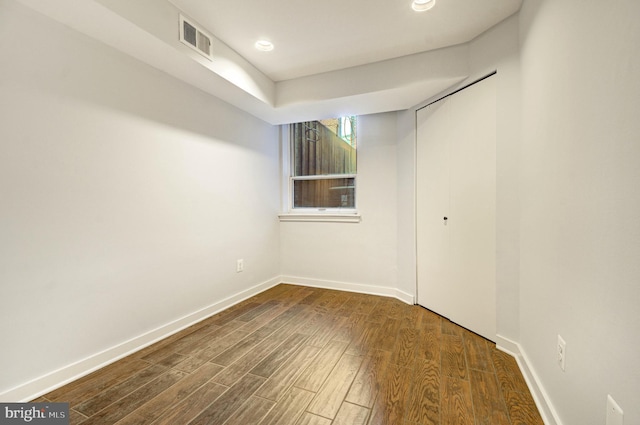1726 U St NW Unit 1, Washington, DC 20009 - spare room featuring dark wood finished floors, baseboards, and recessed lighting