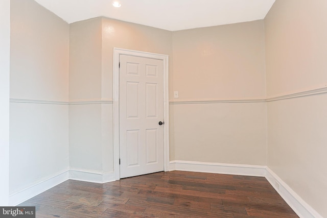 4719 Rorer St, Philadelphia, PA 19120 - empty room featuring wood finished floors, baseboards, and recessed lighting