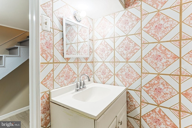 4719 Rorer St, Philadelphia, PA 19120 - bathroom featuring vanity and baseboards