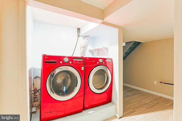 4719 Rorer St, Philadelphia, PA 19120 - laundry room featuring washing machine and clothes dryer and baseboards
