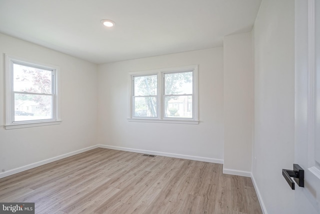 110 3rd St, Brooklawn, NJ 08030 - spare room with light wood-style flooring, baseboards, and recessed lighting