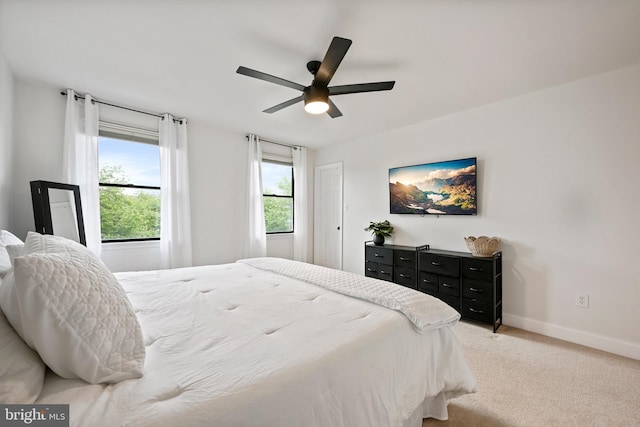 329 Hunter Path Rd, Hummelstown, PA 17036 - bedroom featuring carpet, baseboards, and ceiling fan