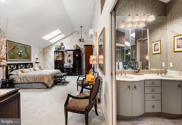184 Pitman Downer Rd, Sewell, NJ 08080 - bedroom featuring a skylight and vaulted ceiling