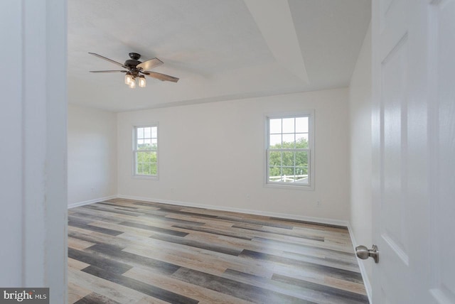 6081 Dotts Ln, Penn Laird, VA 22846 - spare room with a ceiling fan, baseboards, and wood finished floors
