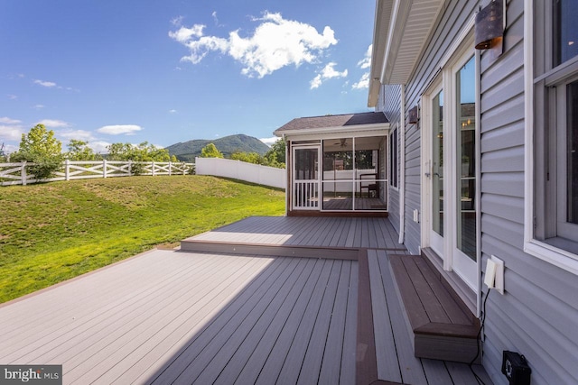 6081 Dotts Ln, Penn Laird, VA 22846 - wooden deck with a mountain view