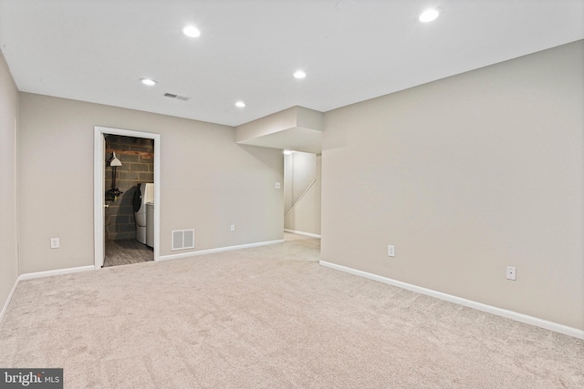 2249 Gunsmith Sq, Reston, VA 20191 - finished basement with independent washer and dryer, baseboards, carpet floors, and recessed lighting