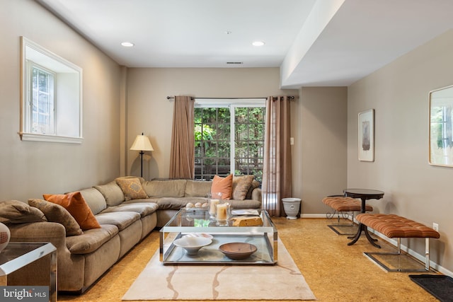 1015 Riverview Ln, Conshohocken, PA 19428 - living room featuring baseboards and recessed lighting