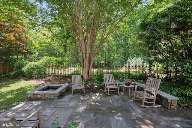 3538 Yuma St NW, Washington, DC 20008 - view of patio / terrace featuring an outdoor fire pit