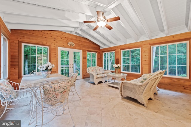 6323 Colchester Rd, Fairfax Station, VA 22039 - sunroom featuring french doors and wooden walls