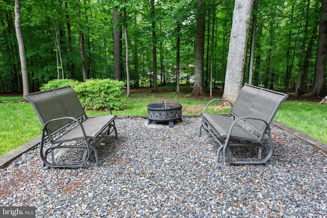 6323 Colchester Rd, Fairfax Station, VA 22039 - view of patio featuring a fire pit
