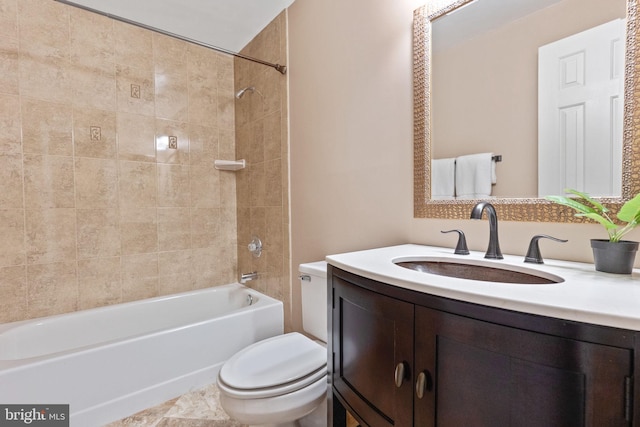 6323 Colchester Rd, Fairfax Station, VA 22039 - bathroom featuring toilet, vanity, and shower / tub combination
