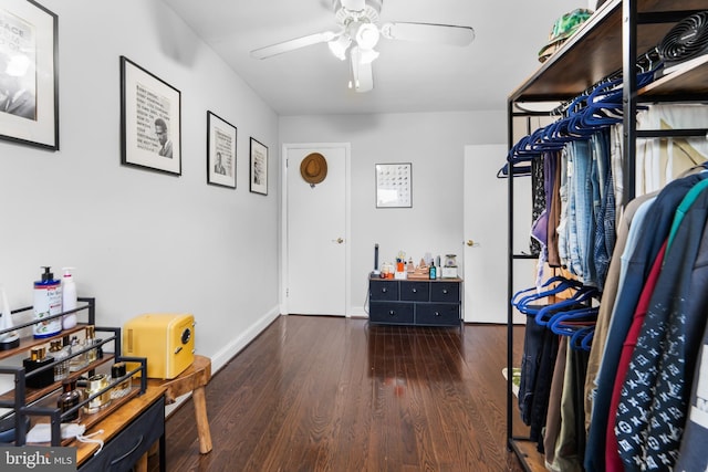 1420 V St SE, Washington, DC 20020 - spacious closet featuring wood finished floors and ceiling fan