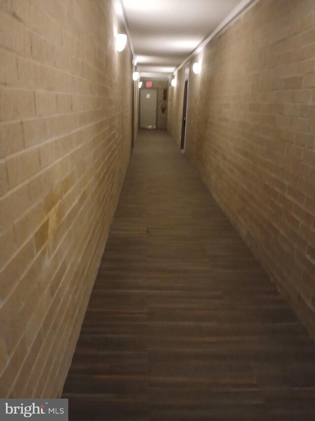 9900 Georgia Ave Unit 27-709, Silver Spring, MD 20902 - hall featuring dark wood finished floors