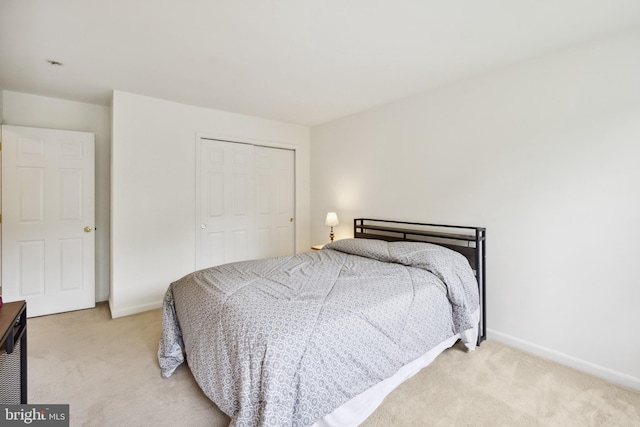 8456 Summer Breeze Pl, Manassas, VA 20112 - bedroom with carpet, a closet, and baseboards