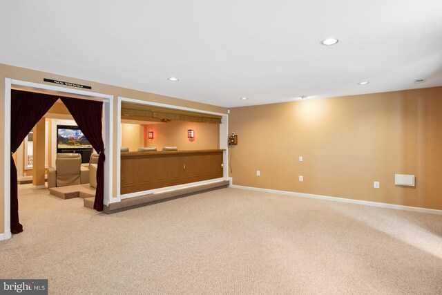 8456 Summer Breeze Pl, Manassas, VA 20112 - finished below grade area with carpet flooring, recessed lighting, and baseboards