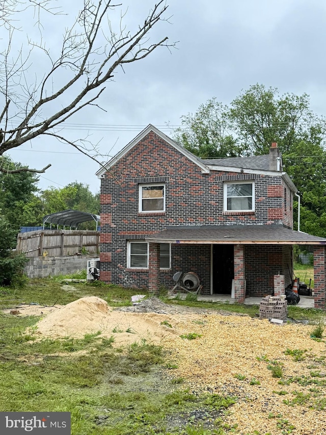 276 Woodstown Daretown Rd, Woodstown, NJ 08098 - back of house with brick siding