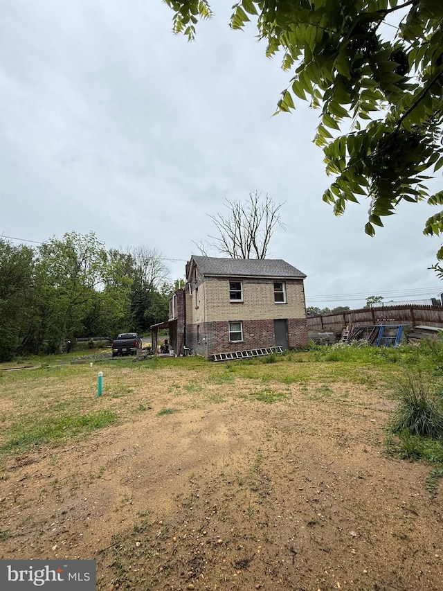276 Woodstown Daretown Rd, Woodstown, NJ 08098 - rear view of property with brick siding