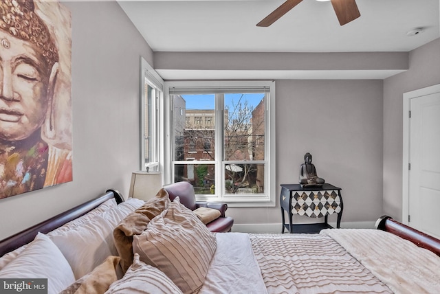 1001 S Chadwick St, Philadelphia, PA 19146 - bedroom featuring baseboards and ceiling fan