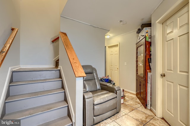 644 Luthardt Rd, Middle River, MD 21220 - stairs with tile patterned flooring