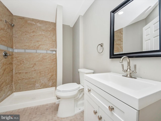 11937 Saint Francis Way, Bowie, MD 20721 - full bath with toilet, vanity, a tile shower, and recessed lighting