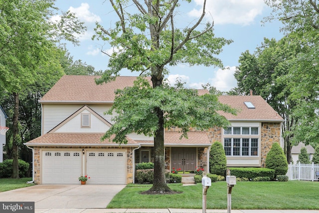 31 Teddington Way, Mount Laurel, NJ 08054 - view of front of house with stone siding, driveway, and a shingled roof