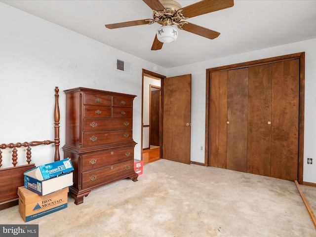 1112 Stromko Dr, Fallston, MD 21047 - carpeted bedroom featuring a closet and ceiling fan