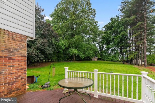 1112 Stromko Dr, Fallston, MD 21047 - wooden terrace with a lawn