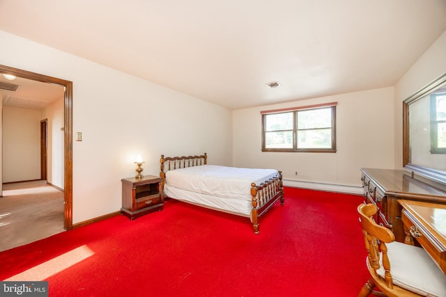 306 Spring Cir, Norristown, PA 19403 - carpeted bedroom featuring a baseboard radiator and baseboards