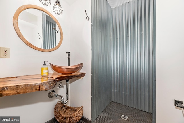 12814 Appel Rd SE, Little Orleans, MD 21766 - bathroom featuring a sink and tile patterned flooring