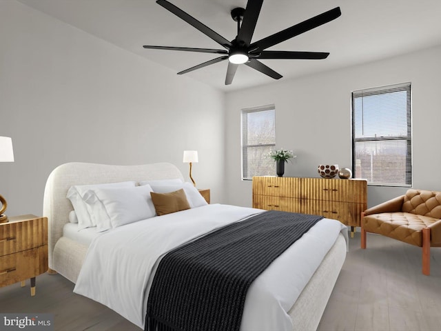 2002 E Preston St, Baltimore, MD 21213 - bedroom with wood finished floors and ceiling fan