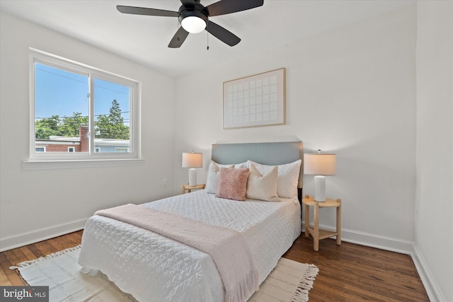 3017 Fulton St, Alexandria, VA 22305 - bedroom with wood finished floors and a ceiling fan
