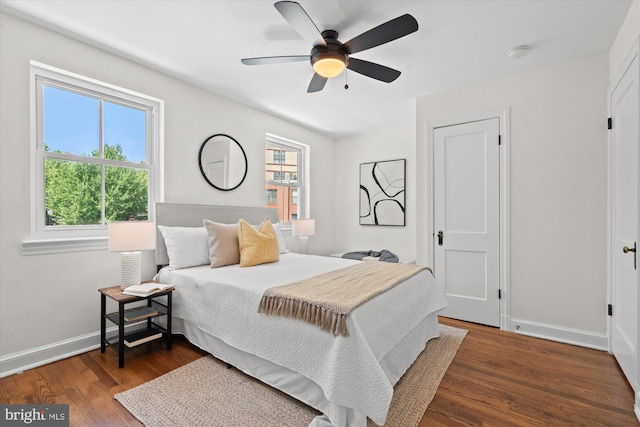 3017 Fulton St, Alexandria, VA 22305 - bedroom featuring wood finished floors and a ceiling fan