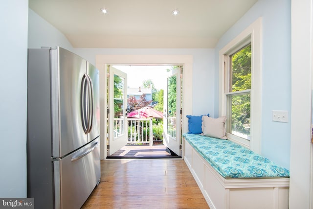 8 S Main St, Stockton, NJ 08559 - doorway to outside with light wood-style floors and recessed lighting
