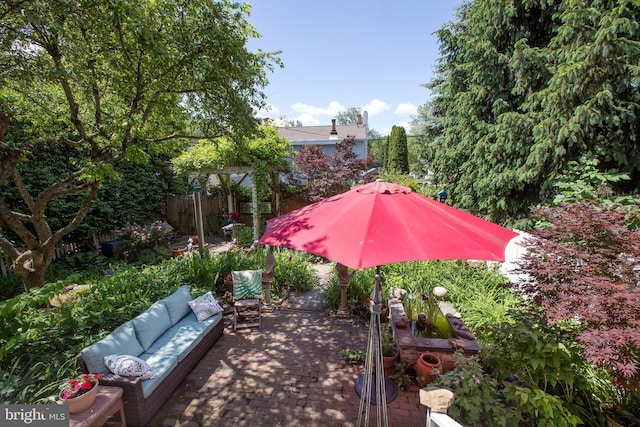 8 S Main St, Stockton, NJ 08559 - view of patio / terrace featuring an outdoor hangout area
