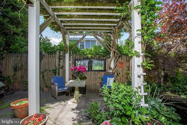 8 S Main St, Stockton, NJ 08559 - view of patio / terrace with a pergola