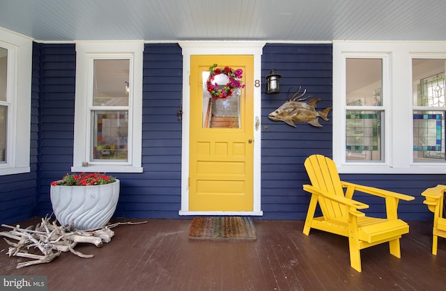 8 S Main St, Stockton, NJ 08559 - doorway to property featuring a porch