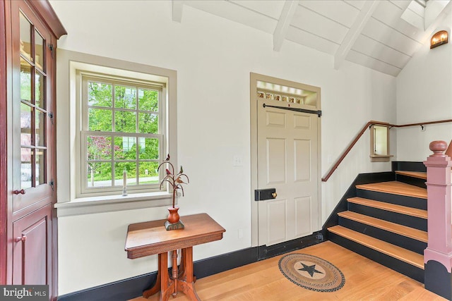 103 Orchard Hill Ln, Elverson, PA 19520 - foyer featuring wood finished floors, plenty of natural light, and stairs