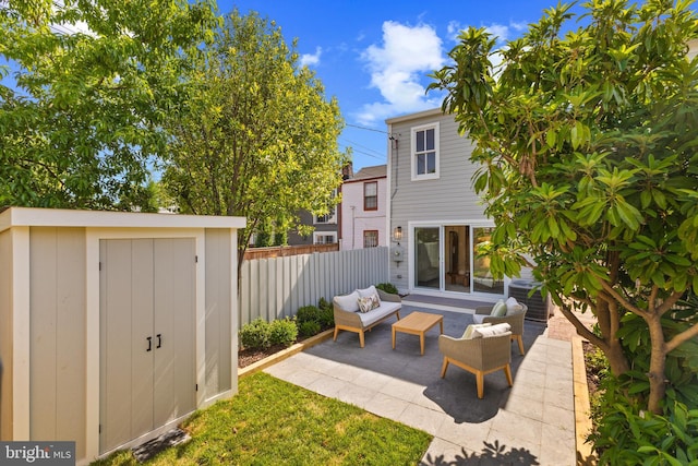 330 N Patrick St, Alexandria, VA 22314 - view of patio with an outdoor living space and central AC