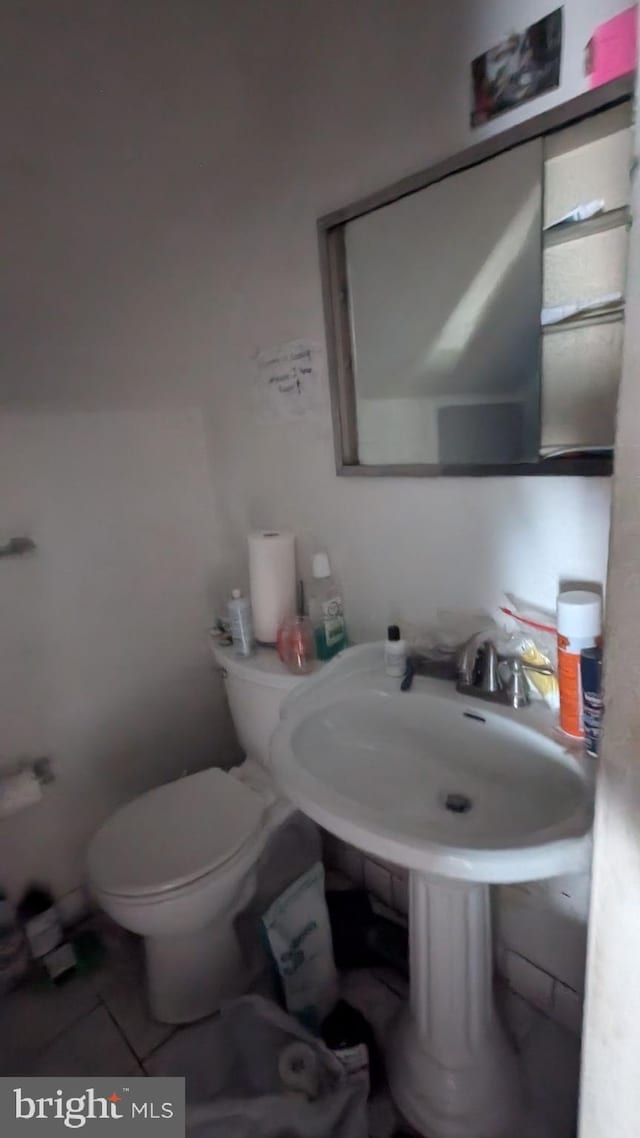 71 Shawmont Ln, Willingboro, NJ 08046 - bathroom with toilet and tile patterned flooring