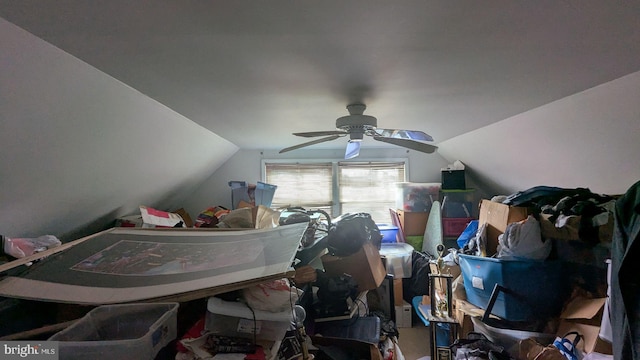 71 Shawmont Ln, Willingboro, NJ 08046 - bedroom with lofted ceiling and ceiling fan